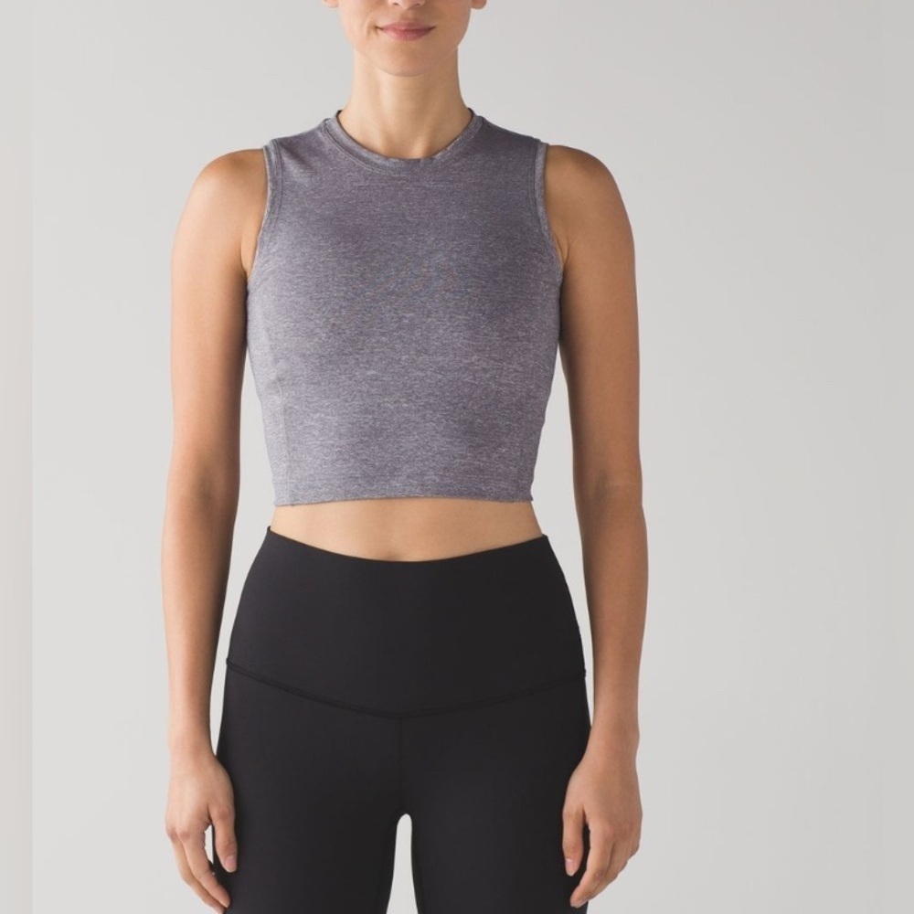 Lululemon Short Stop Tank Heathered Slate 2/4
